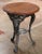 19th Century English Walnut Top Polished Iron Garden Bistrot Pub Table For Sale - Image 11 of 11