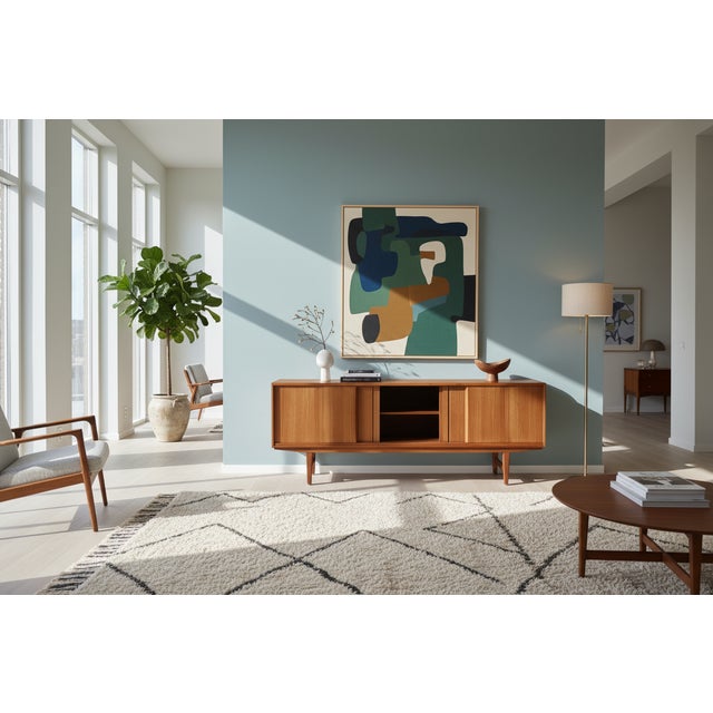 Danish Sideboard in Teak with Sliding Doors by E. W. Bach for Sejling Skabe, 1960s For Sale - Image 13 of 16