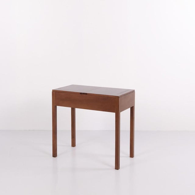 Mahogany Sewing Table with Storage Compartment, 1940s For Sale - Image 3 of 12