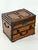 Traditional Vintage Nailhead Lacquered Parchment Jewelry Chest For Sale - Image 3 of 11