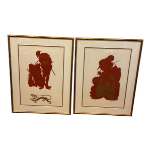 Vintage Dean Konopisos Signed Serigraphs - A Pair