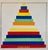 Silkscreen screenprint. Hand signed and numbered. A pyramid or ziggurat in vibrant colors of blue, red, yellow, orange and...