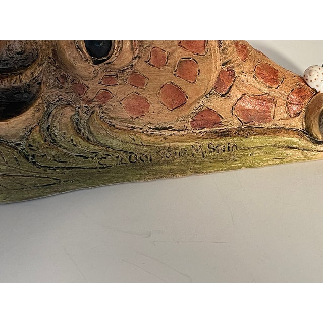 Vintage Gorgeous Pair of Giraffe Wall Brackets Encrusted With Sra Shells For Sale In Miami - Image 6 of 6