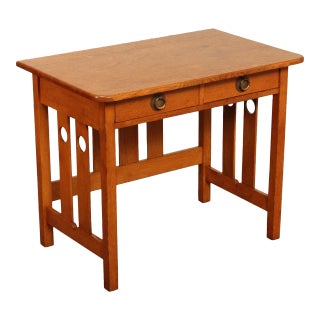 Stickley Brothers Antique Mission Oak Writing Desk For Sale