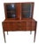 1950s Mid-Century Modern Brown-Saltman Two-Piece Walnut China Cabinet Credenza For Sale