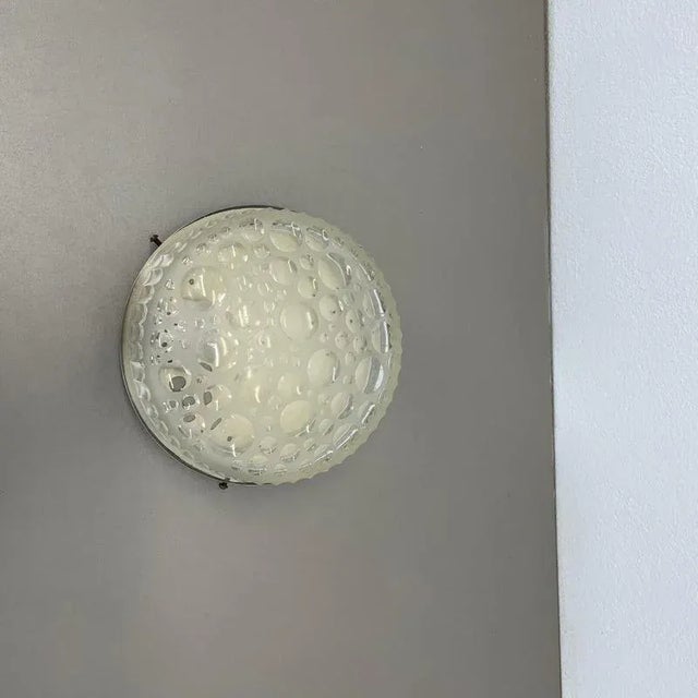 Small Textured Bubble Glass Wall Light attributed to Hustadt Lights, 1970s For Sale - Image 3 of 18