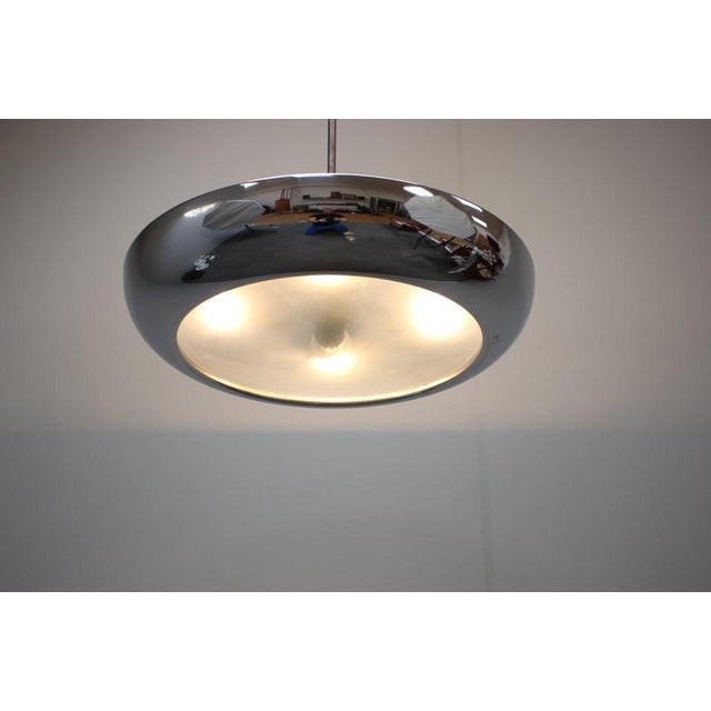 Bauhaus UFO Pendant Lamp by Josef Hůrka for Napako, Czechoslovakia, 1930s For Sale - Image 15 of 15