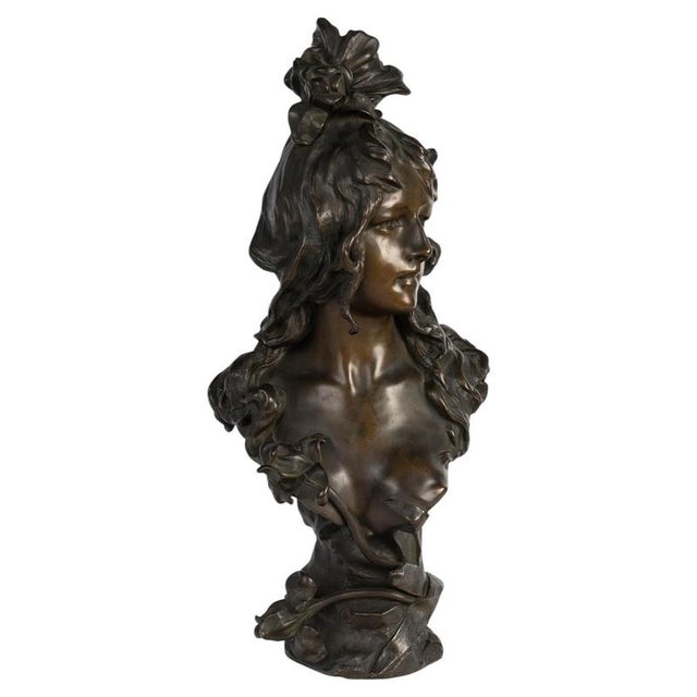 Bust of a Young Woman, 1900, Bronze For Sale - Image 10 of 10