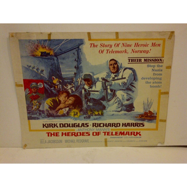 Vintage Movie Poster "The Heroes of Telemark" Kirk Douglas & Richard Harris 1966 Chairish