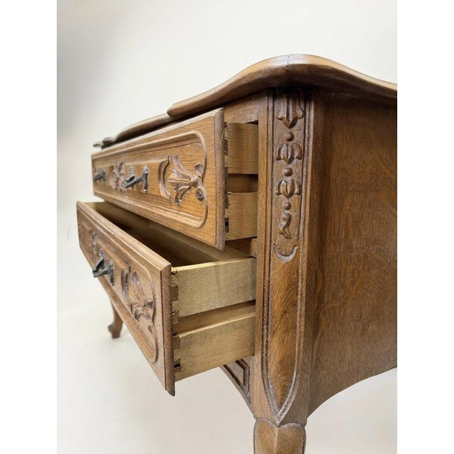 Antique Country French Oak Commode For Sale - Image 3 of 6