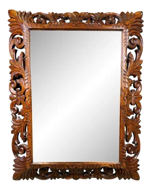 Mahogany Carved Mirror, 19th Century