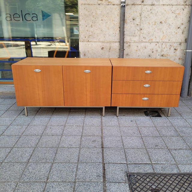 Mid-Century Sideboard in Wood and Steel after George Nelson, 1970s For Sale - Image 6 of 18
