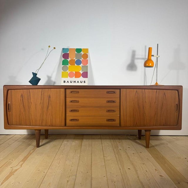 Vintage Danish Teak Sideboard by H.P. Hansen, 1960s For Sale - Image 4 of 11
