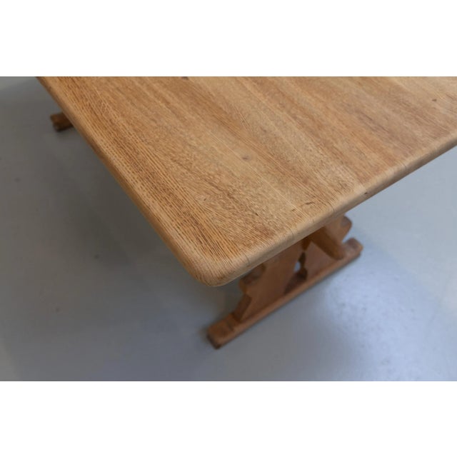 Vintage Danish Brutalist Oak Dining Table, 1960s For Sale - Image 12 of 18