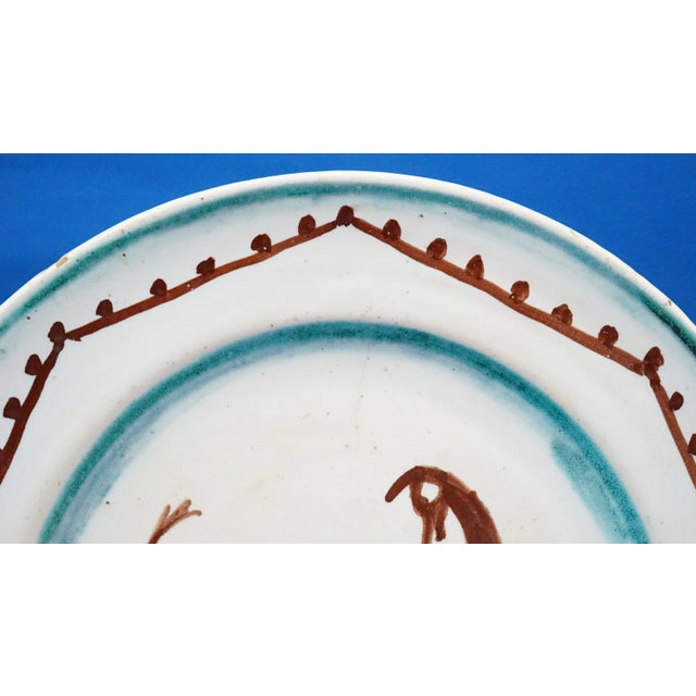Vintage Ceramic Plate with Horse by Orfeo Tamburi, 1940s For Sale - Image 9 of 18