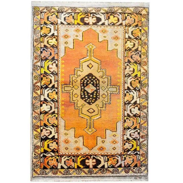 Vintage Turkish Oushak Rug For Sale In Chicago - Image 6 of 6