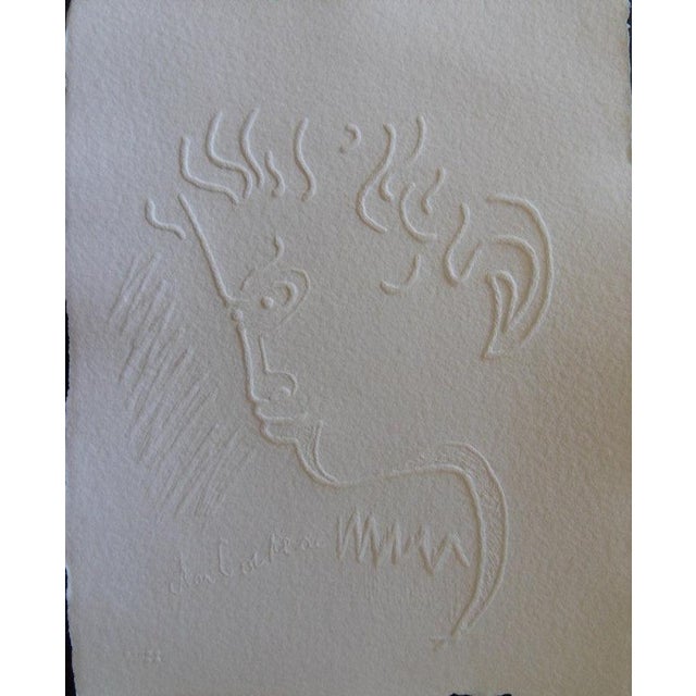 Jean Cocteau, Le penseur, Etching For Sale - Image 4 of 4