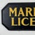 American Early 20th Century "Marriage License" Wood Sign in Gold Letters and With Original Brackets For Sale - Image 3 of 9