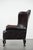 1990s Chesterfield Wing Chair in Brown Cowhide Leather For Sale - Image 5 of 14