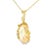 14K Yellow Gold Pink Baroque Pearl Diamond Pendant Elegant 14K Yellow Gold Pink Baroque Pearl Diamond Pendant featuring a...
