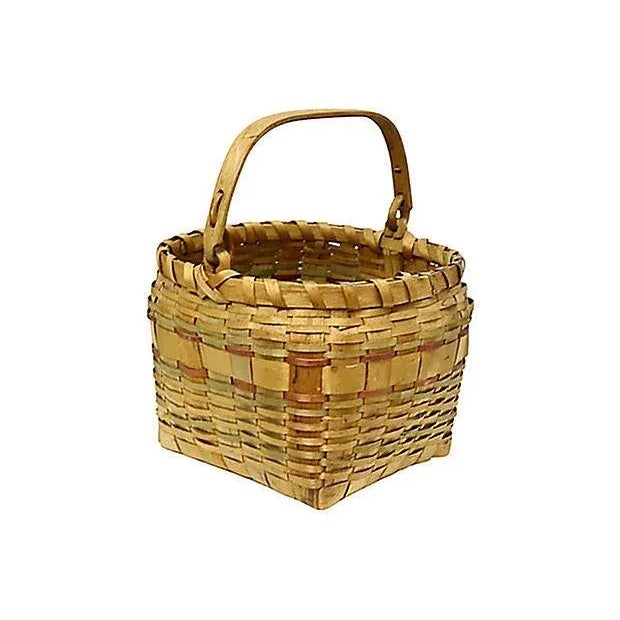 Late 20th Century Maine Indigenous Swing-Handle Basket For Sale - Image 4 of 7