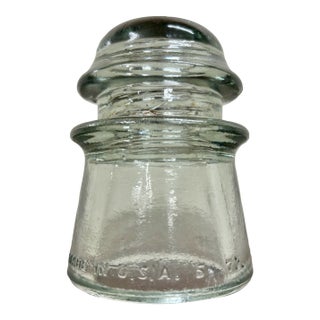 Antique Hemingray 72 Clear Glass Insulator For Sale