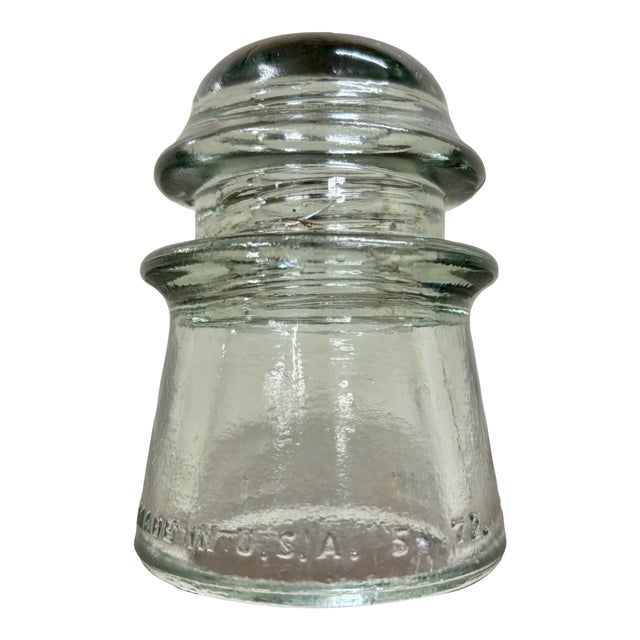 Antique Hemingray 72 Clear Glass Insulator For Sale