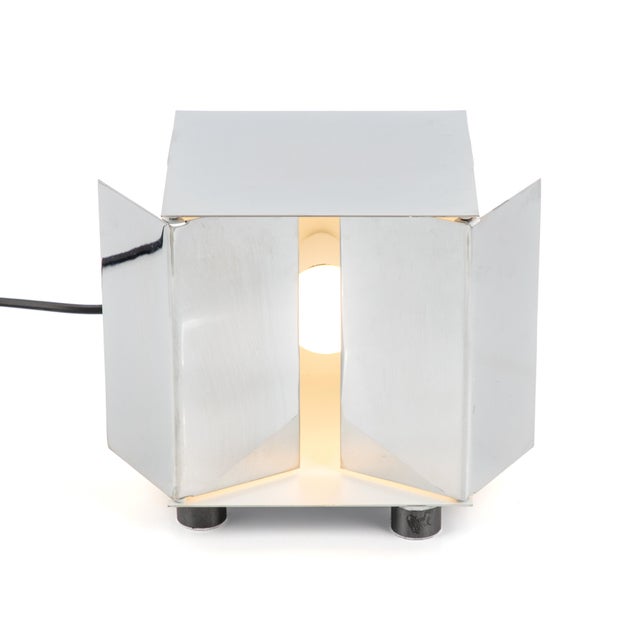 Kinetic 3H Chrome Table Lamp by Paolo Tilche for Sirrah, Italy, 1970s For Sale - Image 6 of 8