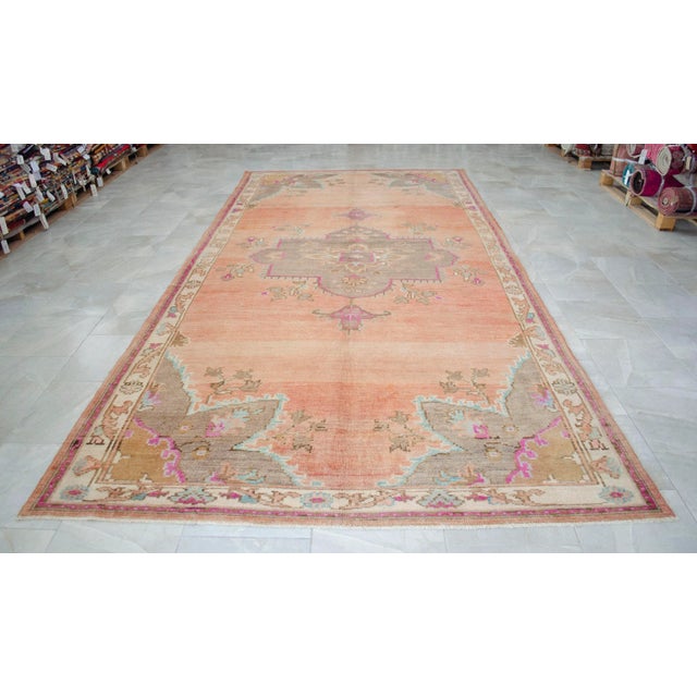 Vintage Hand Knotted Turkish Large Area Rug For Sale - Image 16 of 18