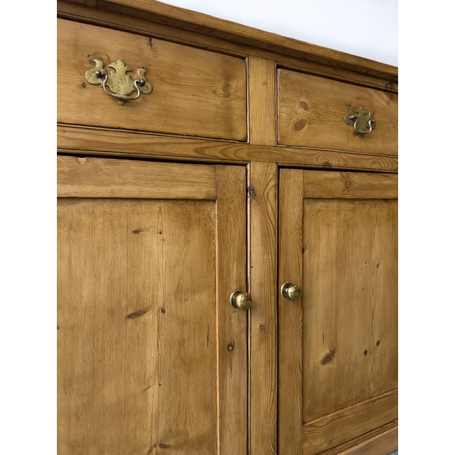 Antique English Pine School Cupboard For Sale - Image 4 of 11