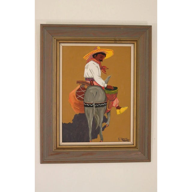 Åke Thorpe, Man on a Donkey, 1960s, Oil on Panel, Framed For Sale - Image 4 of 11