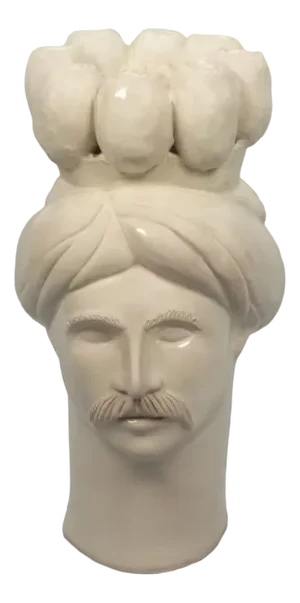 Soliman of India White of the Peloritans Sculpture by Crita