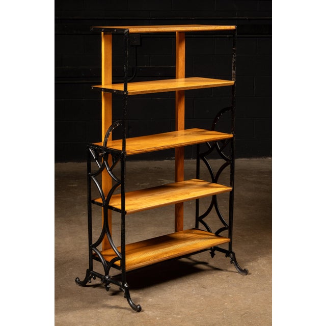 Late 19th Century Metamorphic Oak Baker's Rack and Table For Sale - Image 4 of 12