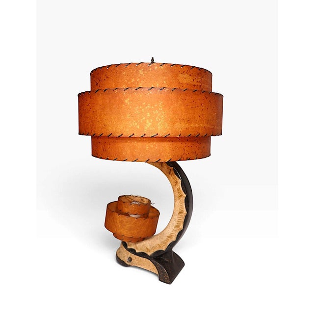 Majestic Lamp Company 1950s Mid-Century Modern Plaster Table Lamp For Sale - Image 4 of 16