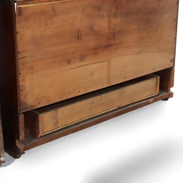 Pr Globe Wernicke Mahogany 6-Stack Step-Back 1-Drawer Barrister Bookcases C1920, 2 Pieces For Sale - Image 13 of 16