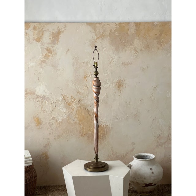 Wood Vintage Sculptural Floor Lamp For Sale - Image 7 of 7