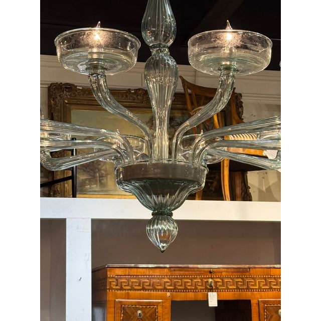 Murano Fontana Green Chandelier For Sale - Image 4 of 6