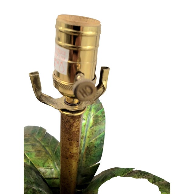 Traditional Vintage Chelsea House Palm Tree Monkey Tortoiseshell Table Lamp For Sale - Image 3 of 7