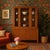 Brown Vintage Bernhardt Oak Glass Display Hutch Cabinet With Light, 1980s, Traditional For Sale - Image 8 of 18