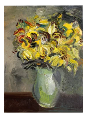 Inta Celmina, Yellow Flowers, Oil on Canvas, 1990s