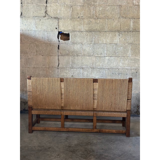 Rope & Oak Lounge Set, in the Style of Jourdain For Sale In New York - Image 6 of 11