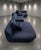 SA Baxter Three Piece "Piaf" Sectional Sofa Made in Italy by Baxter, Dark Blue Leather For Sale - Image 4 of 18