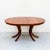 Restored Mid Century Modern Round Walnut Pedestal Base Dining Table For Sale - Image 10 of 14