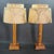 Hollywood Regency 1960s Mid-Century Rattan Lamps With Two Tiered Fiberglass Drum Shades, Pair For Sale - Image 3 of 9