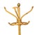 Large Standing Rattan Coat Rack in Brass, 1970s For Sale - Image 4 of 14