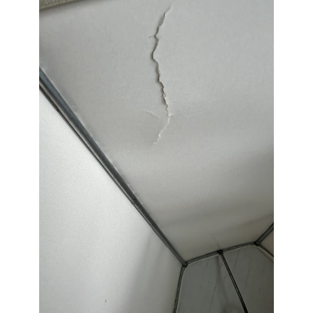 Textile Vintage Hexagon Lampshade With Acorns and Acorn Leaf Fabric For Sale - Image 7 of 8