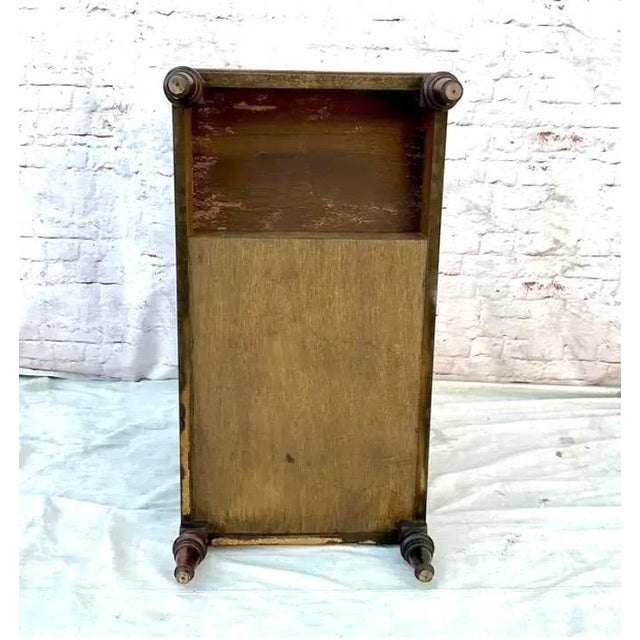 Regency Style Burl Walnut Library or Bedside Steps For Sale - Image 14 of 14