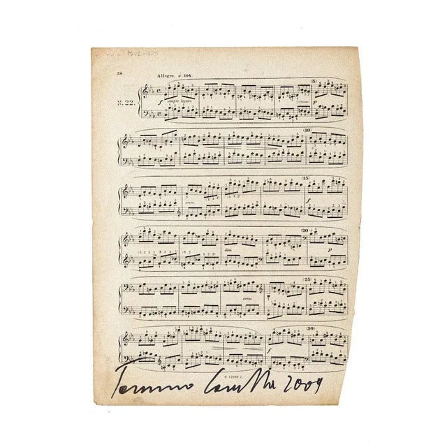 Musical Notes'' is a beautiful artwork in mixed media, tempera and collage on a musical note, realized in 2009 by Tommaso...