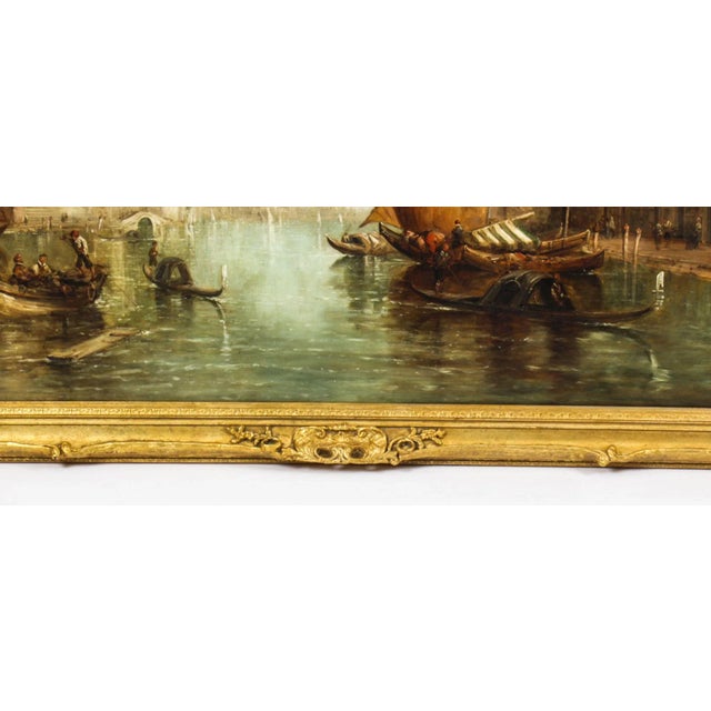 Alfred Pollentine, Grand Canal, 1877, Antique Oil Painting, Framed For Sale - Image 14 of 18