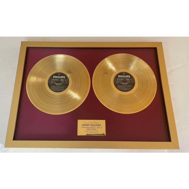 Gold Official Gold Record Award France Johnny Halliday Story 1967-1973 Vol.2 For Sale - Image 8 of 16